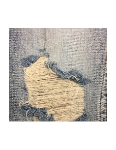 Jeans pour hommes bleu foncé et blanc 2