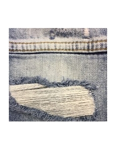 Jean pour homme bleu et blanc en denim 2