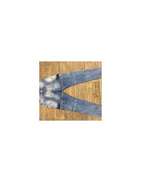 Men's denim blue and white shade jeans
