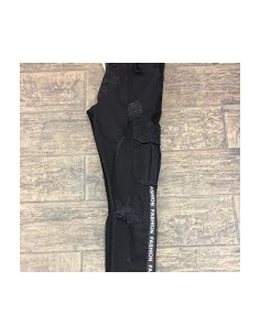 Jeans droit et blanc en denim pour hommes