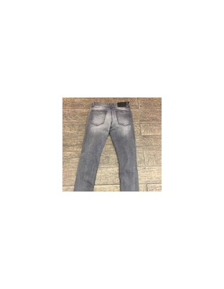 Jeans homme en denim blanc et zinc