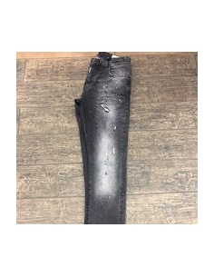 Jean pour hommes en denim noir et blanc