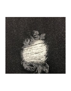 Jean noir homme avec imprimé blanc 2