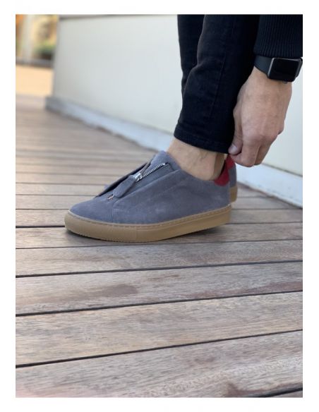 Chaussures en daim grises Duefratelli