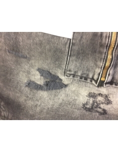 Jean homme noir et blanc avec poches 2