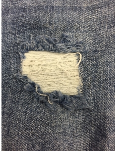 Jeans en denim bleu foncé pour hommes 2