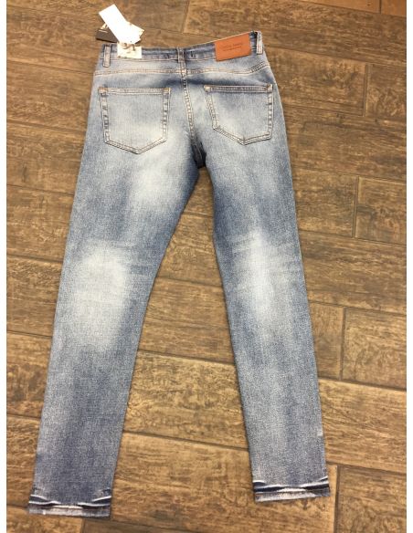 Men's blue and multi shade denim jeans