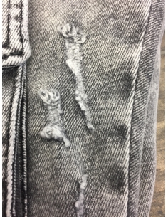 Jean homme noir et blanc avec poches 2