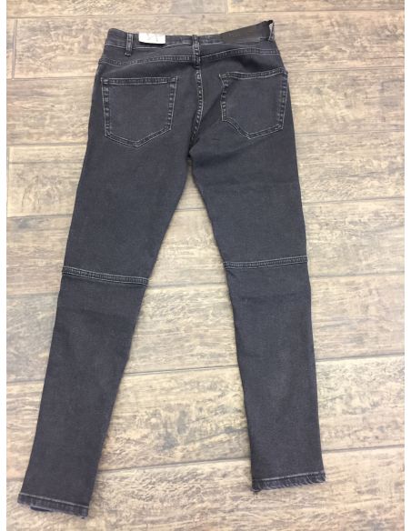 Men's denim dark black jeans