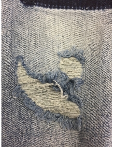 Men's denim blue and white shade jeans 2