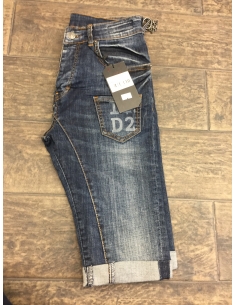 Men's denim blue shorts with white shade