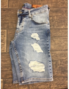 Men's denim blue shorts