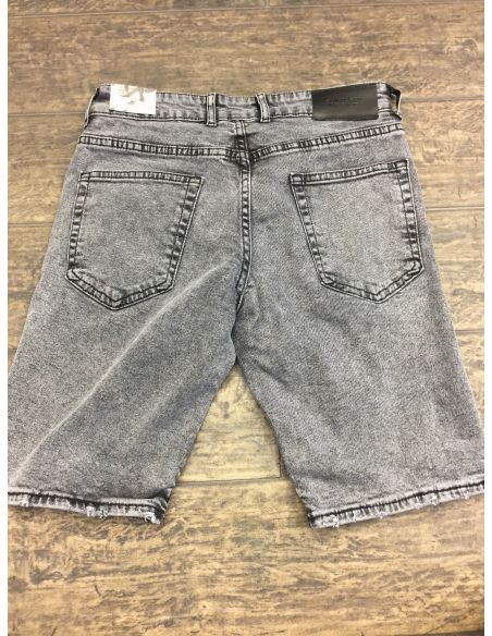 Men's denim black and white shorts