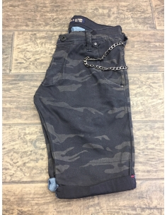 Men's denim zink shorts printed