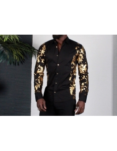 Red Shirt with Printed Shoulders