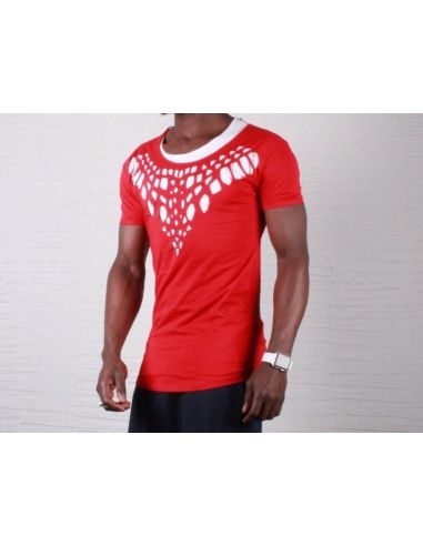 Men's Red Designable T Shirt