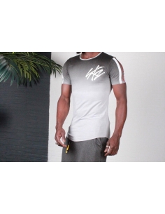 Gray and Black T Shirt