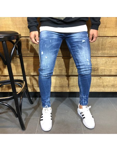 Jean bleu tendance pour homme