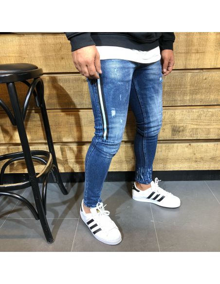 Jean bleu tendance pour homme