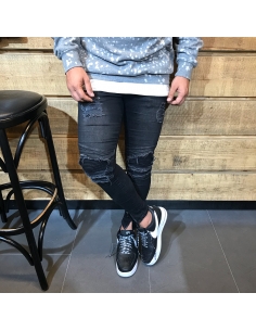 Jean noir tendance avec coupe pour homme 2