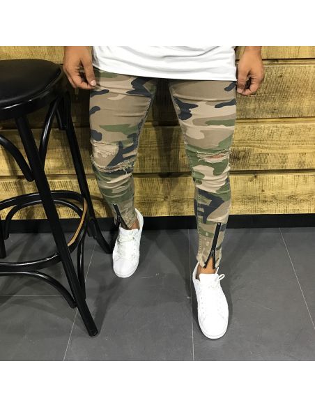 Jeans à la mode armée pour hommes