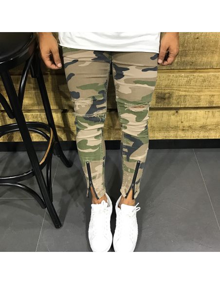 Jeans à la mode armée pour hommes