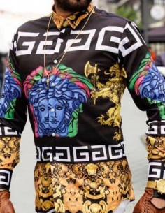 Premium men shirt gold new collection Model 7