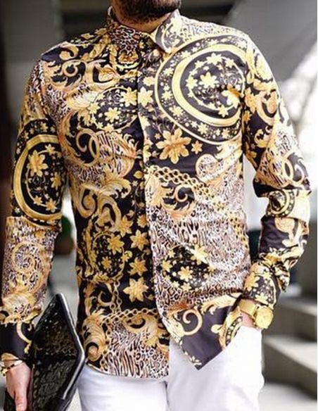 Premium men shirt gold new collection Model 7