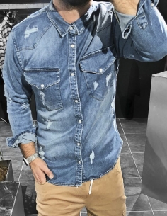 Man's blue color jacket