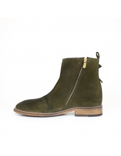 A-004 Haki Yeşil Deri Erkek Bot 2