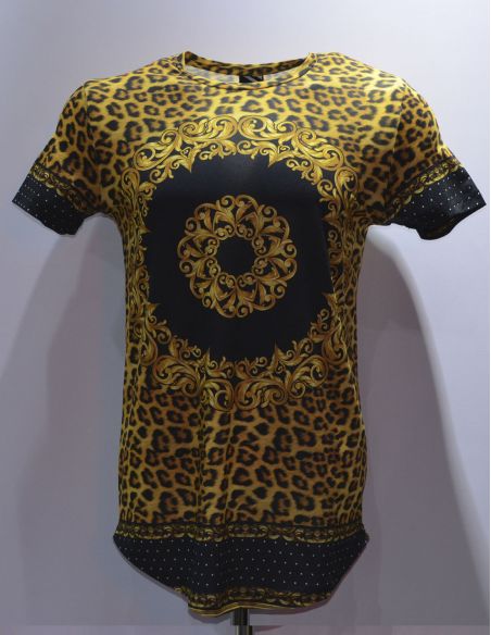 Tshirt for men gold pattern model 2