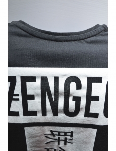 Erkekler yuvarlak boyun T-Shirt çift renk 2