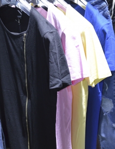 Men's round neck T-Shirt dual zipper color Model 1 2