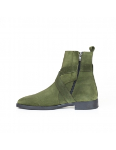 A-024 Haki Yeşil Deri Erkek Bot 2