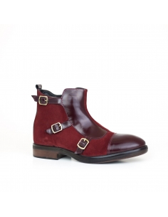 A-020 Bordo Deri Erkek Bot