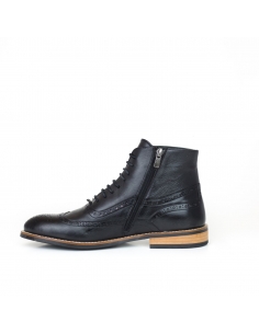 A-019 Siyah Deri Erkek Bot 2