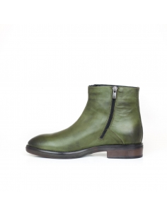 A-018 Haki Yeşil Deri Erkek Bot 2