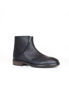 A-018 Siyah Deri Erkek Bot