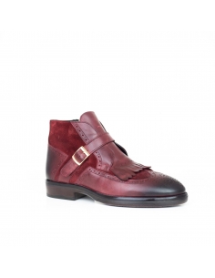 A-013 Bordo Deri Erkek Bot