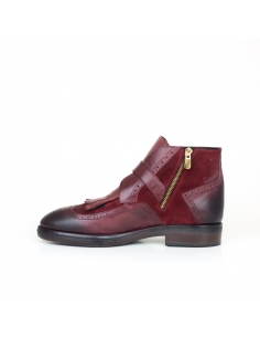 A-013 Bordo Deri Erkek Bot 2