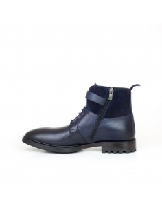 A-012 Lacivert Deri Erkek Bot 2