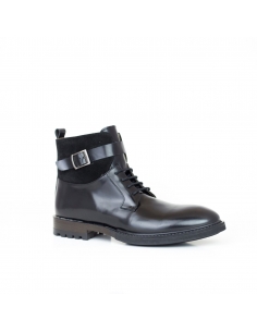 A-012 Siyah Deri Erkek Bot