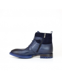 A-011 Lacivert Deri Erkek Bot 2