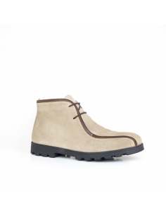 A-009 Bej Deri Erkek Bot