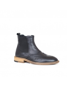 A-007 Siyah Deri Erkek Bot