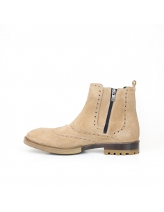 A-007 Bej Deri Erkek Bot 2