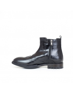 A-007 Siyah Rugan Deri Erkek Bot 2