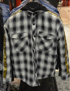 Jean jacket for men distressed and logo  Model 10 2