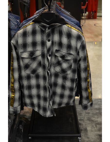 Jean jacket for men distressed and logo  Model 10