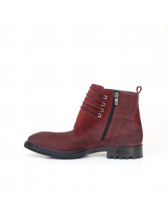 A-006 Bordo Deri Erkek Bot 2